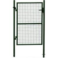 sweeek Mesh garden double swing gate with lock & handle metal 150x87 cm in Green