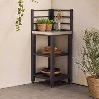 sweeek 2-shelf steel outdoor kitchen in Black