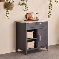 sweeek 1 drawer & 1 door steel outdoor kitchen in Black