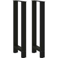 Berkfield Home Coffee Table Legs Black 2 pcs 40x(100-101) cm Steel