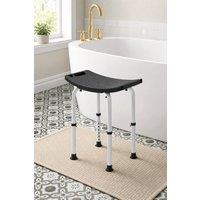 STILVORA Shower Stool Adjustable Height Black