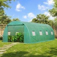 STILVORA Walk-in Greenhouse 6 x 3 m with 8 Windows in Green