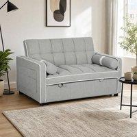 STILVORA Two Seater Sofa Bed with Three-Position Back in Grey