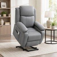STILVORA Recliner Armchair with Power Lift & Massage in Grey