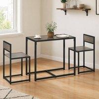 STILVORA Dining Table Set with steel frame in grey