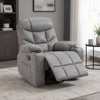 STILVORA Recliner Armchair with Swivel & Cup Holders in Light Grey