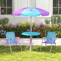 STILVORA Children's Patio Set with Parasol in Blue