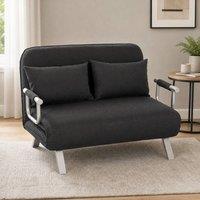 STILVORA Two-Seater Sofa Bed with Adjustable Back in Grey