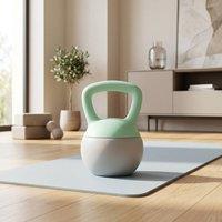 STILVORA 2 x 6kg Kettlebell Set with Non-Slip Handle in Grey