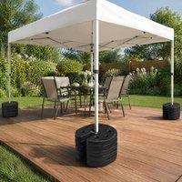 STILVORA Set of 8 Gazebo Weights with Pins & Carry Belt in Black