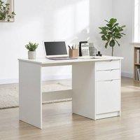 STILVORA White Desk with Drawers & Storage Cabinet