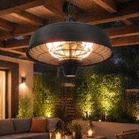 STILVORA Patio Heater 2500W Ceiling Hanging in Black