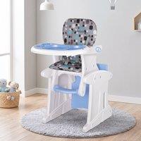 STILVORA 2-in-1 Baby High Chair & Booster Seat with Tray in Blue