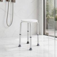 STILVORA Adjustable Stool with Non-Slip Feet in White