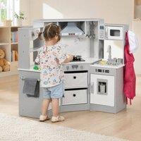 STILVORA Toy Kitchen with Lights & Sounds in White