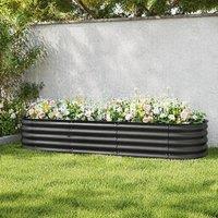 STILVORA Raised Garden Bed with Flexible Shape, Grey