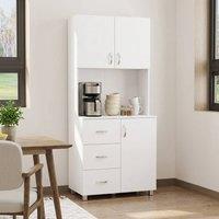 STILVORA Storage Cabinet with 3 Drawers & Shelves, White