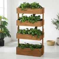 STILVORA Four-Tier Plant Stand in Brown