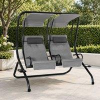 STILVORA Sofa 2-Seater with steel frame grey