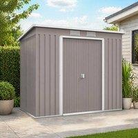 STILVORA Garden Shed with Double Doors & Vents Grey