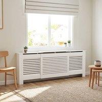 STILVORA Extendable Radiator Cover with Shelf in White