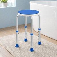 STILVORA Adjustable Shower Stool with 360 Swivel Seat in Blue