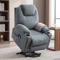 STILVORA Electric Lift Recliner Armchair with Massage & Heat in Grey
