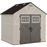 Rowlinsons Tremont Shed 8' x 7' with Assembly - Resin - L218 x W255 x H262 cm in Beige
