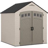 Rowlinsons Vista Shed 7' x 7' with Assembly - Resin - L224 x W217 x H249 cm in Beige
