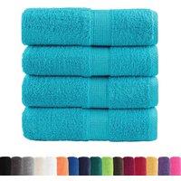 Berkfield Home Premium Guest Towels SOLUND 4 pcs Turquoise 30x50 cm 600 gsm
