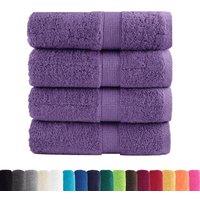 Berkfield Home Premium Guest Towels SOLUND 4 pcs Purple 30x50 cm 600 gsm