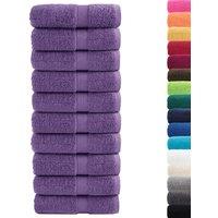 Berkfield Home Premium Guest Towels SOLUND 10 pcs Purple 30x50 cm 600 gsm