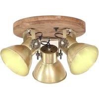 Berkfield Home Industrial Ceiling Lamp 25 W Brass 42x27cm E27 | Size: 42x27 cm