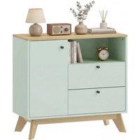 FORGEVIO Sideboard, 80 cm Buffet Cabinet with 2 Drawers in Green | Size: 0.6m2