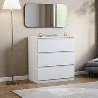 PAWNORA 3 Drawer Chest of Drawers WHITE