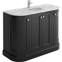 PAWNORA 1200mm Bathroom Traditional Vanity Unit in Black