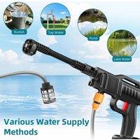 EONLION Portable Cordless Car High Pressure Washer Jet Water Wash Cleaner in Black | Size: 100g