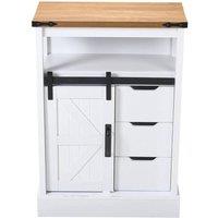 KORVIXA Modern Sideboard Buffet Kitchen Cabinet in White | Size: 100 cm x 100 cm