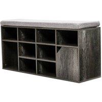 KORVIXA Grey Modern Entrance Shoe Rack Cushion Seat | Size: 100 cm x 100 cm