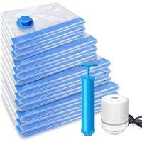 Kelvenix Vacuum Storage Bags for Clothes, 12-pack Vacuum Bags in Blue