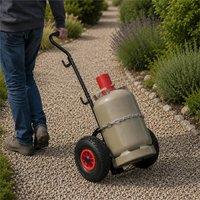 NESTLUNE black Gas cylinder trolley Gas bottle cart Gas trolley | Size: 1000mm x 400mm