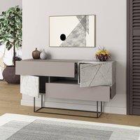 Decortie 'Eros' Console Sideboard with Cupboards & Drawers in Taupe