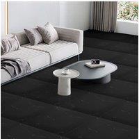 Living and Home 10Pcs 30x30cm Peel and Stick Black Marble Effect PVC Flooring Tiles | Size: 30x30 cm