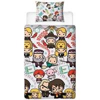 Harry Potter Scene Duvet Cover Set in White | Size: Double