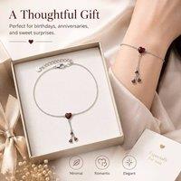 BluCore Y Drop Heart Pendant Tassel Necklace Alloy Adjustable Chain in Silver
