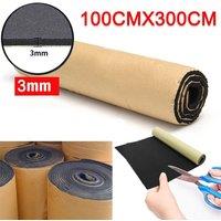 NESTLUNE 3m*1m*3mm Roll Car Sound Proofing Camper in Black