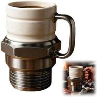 PAWNORA Funny Spark Plug Mug in Silver