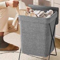 FORGEVIO Gray Without hanging bag-Laundry Basket Dirty Washing Wash in Grey | Size: 0.6m2