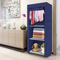 PAWNORA Bedroom Clothe Storage Wardrobe blue