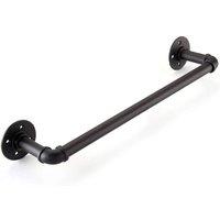 EONLION 60cm Industrial Furniture Towel Rail Holder Clothes Hanger in Black | Size: 100 cm